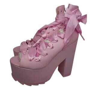 Pink Dolls kill ballerina Platforms sz 10